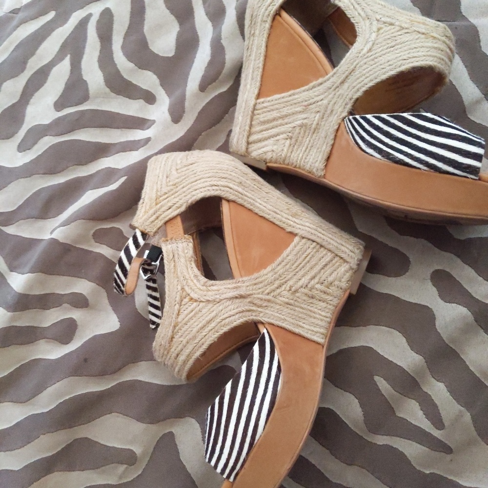 Sam Edelman Zebra Espadrille Wedges